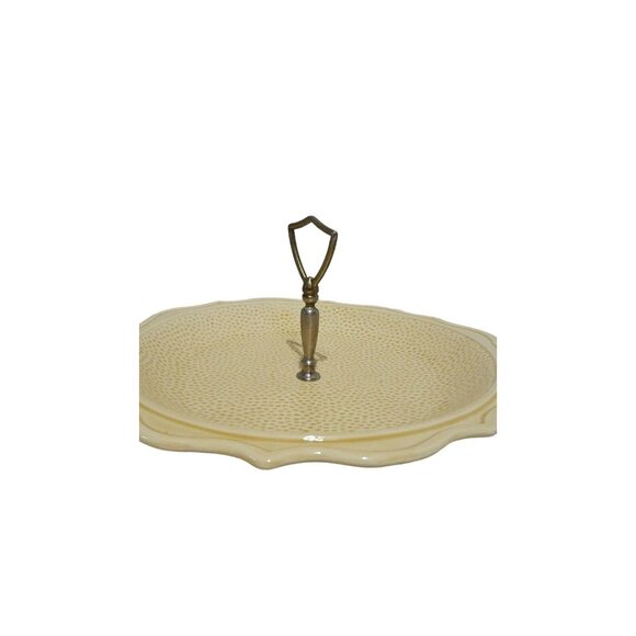 VTG Tidbit Candy Nut Dish Handled California Pottery CT 76 USA  Pebbled - Picture 10 of 11